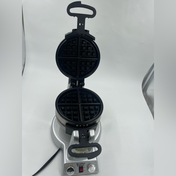 Waring Pro Breakfast Express WMR300 Rotating Belgian Waffle Omelet Stainless - Picture 4 of 9